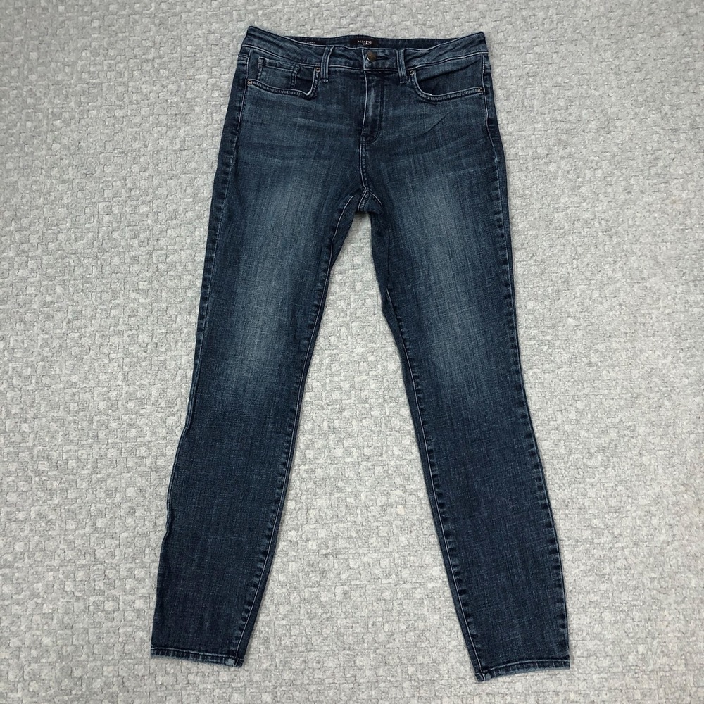 NYDJ Ami Skinny Jeans Womens 8 Blue Medium Wash Mid Rise Stretch Denim Pants Day